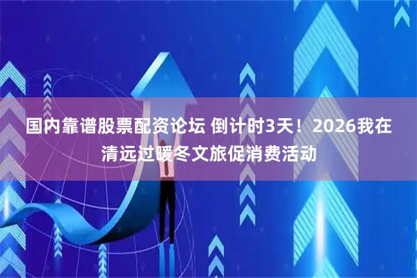 国内靠谱股票配资论坛 倒计时3天！2026我在清远过暖冬文旅促消费活动